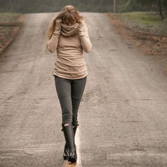 SOLD || Slow-Fashion Cowlneck Fleece Hoodie Sweater - NWOT - Picture 1 of 11